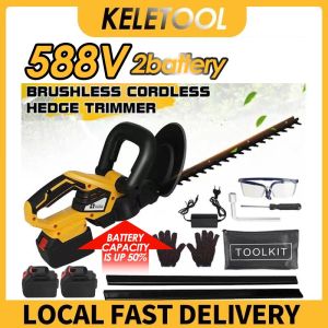388V Cordless Electric Hedge Trimmer Household Pruning Machine Branch Fence Tree Leaf Trimming Machine Gardening Tool