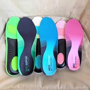 1Pair Shock Absorbing Sports Shoes Insoles Arch Support Orthopedic Insole for Feet Plantar Fasciitis Relief Non Slip Shoe Pads