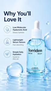 Torriden | Huyết Thanh Axit Hyaluronic Phân Tử Nhỏ Torriden DIVE-IN 50ml Dưỡng Ẩm Nhẹ Tênh Sản Phẩm Chăm Sóc Da Hàn Quốc Dành Cho Mọi Giới Tính