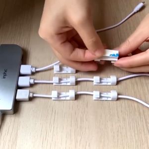 Bộ 20 Miếng Dán Kẹp Dây Điện - Cố Định Nút Giữ Tổ Chức Dây Gọn Gàng - DC5114