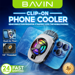 BAVIN BF009 Gaming Phone Cooler Semiconductor Radiator w/ Silent Cooling & Clip-On Mount Dual Vent Airflow