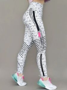 Quần Dài Thể Thao Yoga in Họa Tiết Slim Fit Cạp Cao Quần Dài Thường Ngày Cho Nữ Mùa Xuân 2025 Quần Dài Thể Thao