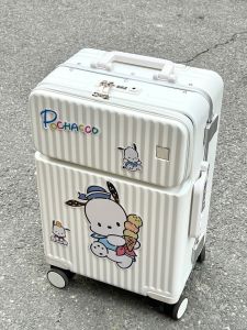 Quiet Front Opening Luggage Suitcase Travel Bag for Women Universal Wheel Student Pull Rod Business Boarding Box 20 Inches