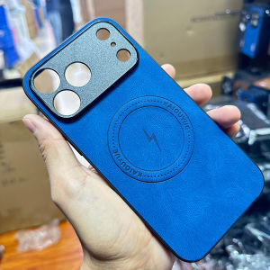 for iPhone 17 Pro Max 17 Pro Air Magnetic Case Soft Matte Leather Cover Mag-safe Wireless Holder Allround Camera Protector Shell