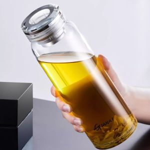 GIANXI Outdoor Travel Portable Cup High Temperature Resistant Large Capacity Glass Tea Cup With Tea Filter Water Separation