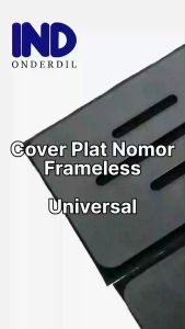 Cover Plat Nomor Plastik Motor Universal Honda-Yamaha-Suzuki Bebek-Matic Polos Hitam Frameless Tanpa Frame Pinggiran Tatakan-Dudukan Pelat No-Nomer 1 Set Depan Belakang