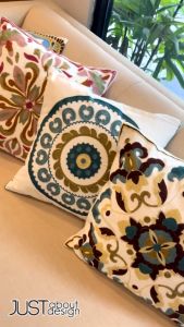 Cushion Cover Nordic Fashion Sarung Bantal Peluk Sofa Pillow Case Home Decor Embroidery Series Decoration 45x45cm