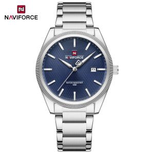 Naviforce | NAVIFORCE Mens Quartz Casual Watch with Movement Luminous Stainless Watches Steel Band Pointer Display 3ATM Male Wristwatch