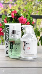 Combo Cấp Ẩm Phục Hồi Serum Rau Má Centella Và Serum Ha Plus 300ml Tặng 50g Mặt Nạ Dẻo