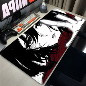 Bandai | Mousepad Anime A-attack on Titan Levi Ackerman Mouse Pad Anti Slip Rubber Edge Locked Thickened Laptop Gaming Desk Mat