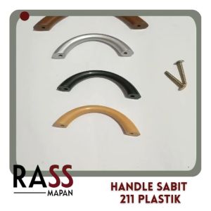 Handle Tarikan Pegangan Lemari Laci Sabit 211 Plastik 64mm 96mm