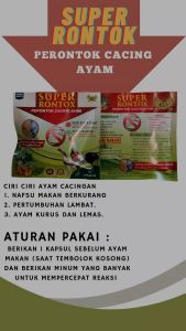 SUPER RONTOK - isi 6 kapsul obat cacing ayam