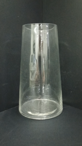 Tall Cone Shape Clear Glass Flower Vase