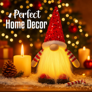 2025 Gnome Christmas Decorations 30cm Light Up Christmas Gnomes Plush Doll Ornaments Knited Elf Dwarf Gift Home Table Decoration