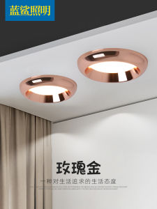 Rose Gold Luxury Downlight Embedded Entrance Hallway Lighting Cylinder Lamp for Living Room Ceiling Lighting Passage