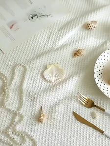 Cotton and Linen Tablecloth Coffee Table Cloth Tassel Tablecloth Home Decoration Lace Tablecloth