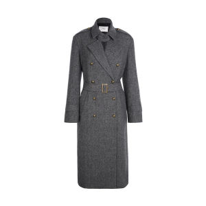 Retro Turn-down Collar Loose Fit Pure Wool Coat