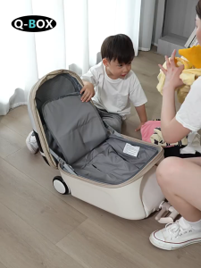 Childrens Trolley Suitcase Travel Suitcase kids Luggage Can Sit and Ride On With TSA Lock Portable Travel Bag