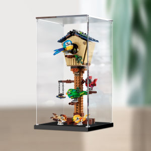 Acrylic Display Case Suitable for Lego 31143 Creative Bird Cage Figure Block Storage Box Lamp Transparent Dust Cover