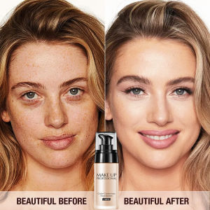 Cover All Perfect High Coverage Poreless Flawless Foundation 24H Long-lasting LAIKOU Liquid Foundation Face Waterproof Concealer Coverage Makeup Base Sweatproof Primer BB Cream Concealer Moisturizer Oil Control Nature Color 控油持妆粉底液 40g