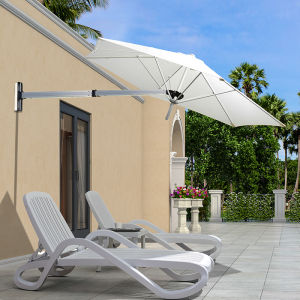 ZIYE | Wall-mounted Half Coverage Expandable Outdoor Umbrella with Light