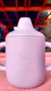 Hntob 150ml Baby Silicone Sippy Brinaural Cup Drinking Training Toddlers Kids Feeding Cups Mug 1-3Y