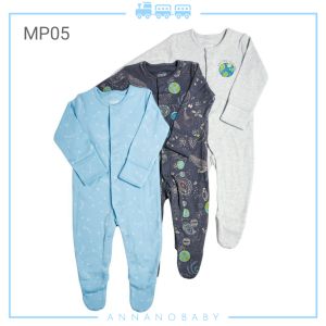 MAMAS&PAPAS Baju Tidur Bayi Sleepsuit Tutup Kaki Lengan Panjang 3in1