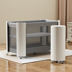 เตียงนอนสำหรับเด็กทารกข้างเตียงสำหรับทารกแรกเกิดเปลเด็กแบบพกพาพับได้เตียงเด็กเดินทาง2ระดับ