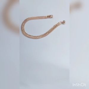 GELANG WANITA RANTAI PILIN MEWAH LAPIS EMAS PERHIASAN FASHION KOREA