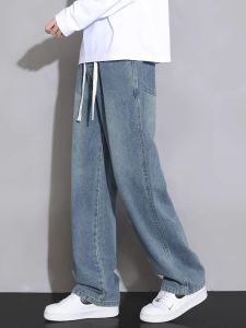 Quần Jeans Nam Dày và Rộng Đùi Thẳng