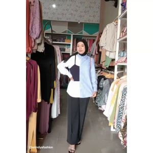 Anindya Fashion Presents Karisa Top Import Kemeja Import Korean