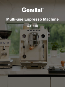 Gemilai G3148B Multi-Use Espresso Machine Dual Boiler Rotary Pump for Commercial Use