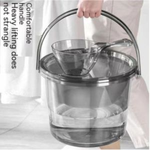 VARIER Transparent Timba Plastic Bucket Timba with Dipper and Basin Tabo Palanggana set Home buddies kitchen bathroom garden house
