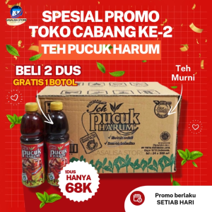 Teh Pucuk Harum 1 Dus Isi 24 Botol - Dengan Daun Teh Pilihan spesial promo