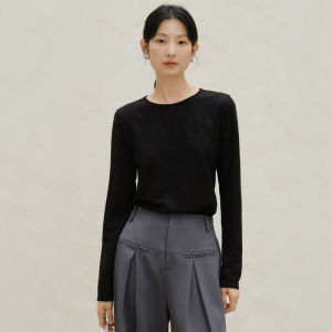 Yigue | White Long Sleeve Knitted Top