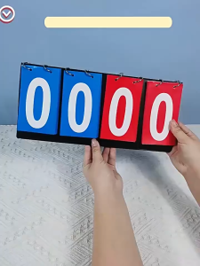 6-Digital Scoreboard Score Board Manual Score Flip Cards For Basketball Table Tennis Volleyball