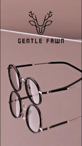 Gentle Fawn  Kacamata Antiradiasi Blueray Model Oval Ringan Bahan TR90+Metal  Fashion Pria Wanita Bisa Minus 1211