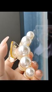 Jepit Rambut Mutiara 10cm Jedai Salon Korea JUMBO Kualitas SUPER Pearl Hair Claw Clips HCT010
