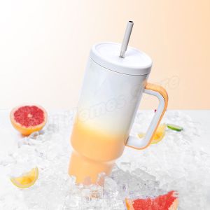 XMSJ | 40oz Thermal Water Bottle Keep Cold and Hot Stainless Steel Travel Mug Vacuum Flasks Tumbler with Lid and Straw Thermos Bottle