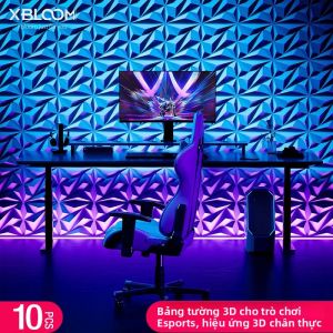 10 Tấm Ốp Tường 3D Thiết Kế Game Esports Họa Tiết Kim Cương Vàng Trang Trí Phòng Khách Hiện Đại Chất Liệu PVC Chống Thấm Dán Tường Phòng Ngủ Nhà Bếp