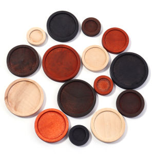 10pcs/lot 12/20/25/30mm Natural Wood Cabochon Base Bezel Cameo Blank Settings DIY Cabochon For Jewelry Pendant Making Components