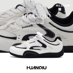 HUANQIU | Giày Thể Thao Nam Màu Đen Nhẹ Mùa Thu Phong Cách Casual Deutsche