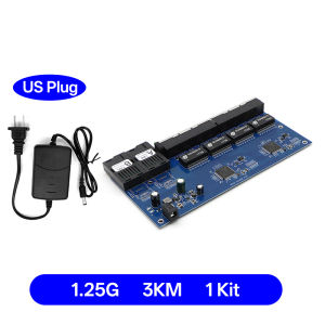 BYXGD 2F8E Fiber Media Converter PCBA Board 2SC 8RJ45 Single‑Mode Plug Play For CCTV Surveillance Cabinet Network Integration