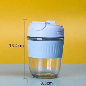 Fashionable Double-Walled Glass Coffee Cup Office Milk Tea Water Bottle Gift Cup Opening Ceremony Souvenir High Aesthetic Value