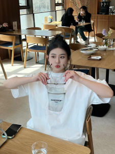 Áo Thun Tay Ngắn Cổ Tròn Dáng Rộng Phong Cách Mỹ Cổ Điển Dành Cho Nữ Mùa Hè Mới Phong Cách Đơn Giản in Hình Cổ Điển Thường Ngày