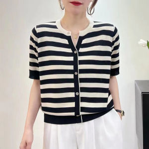 DAIXIANGFEIZI | Slimming Ice Silk Knit Women T Shirt