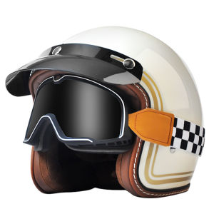 AD | Carbon Fiber Safe 3C Certified Retro Motorcycle Half Helmet