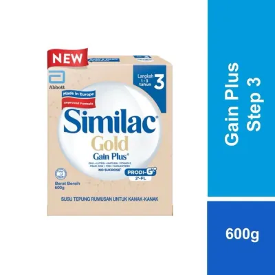 Similac Gold Gain Plus Step 3 Growing Up Milk for Faster Learning BIB (600g) Exp 03/2027