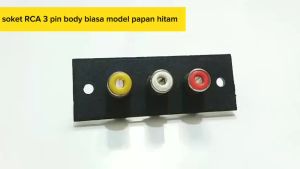 Soket RCA 3 Pin Papan Hitam Body Biasa: Aksesoris Audio Kualitas Tinggi