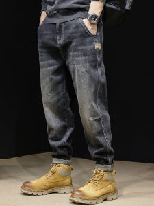 KUYICHAOREN | Quần Jeans Bông Dày Co Giãn Form Ôm Dưới